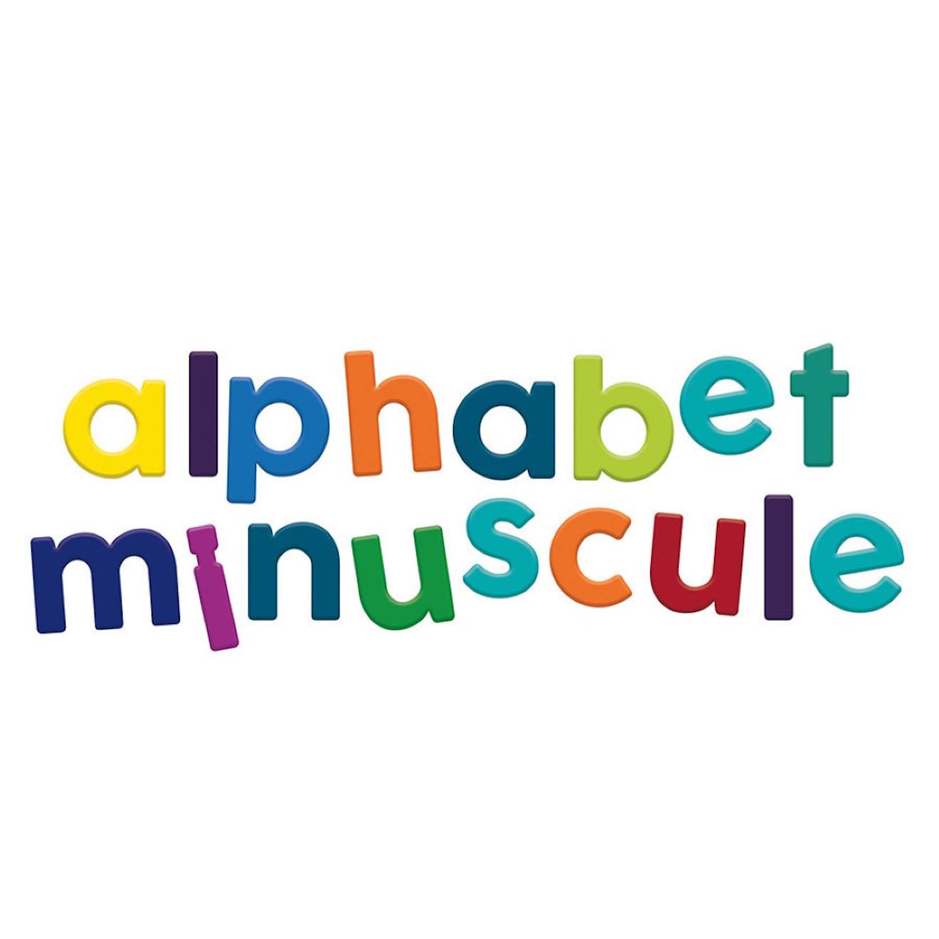 Magnets alphabet minuscule 80 pièces beige