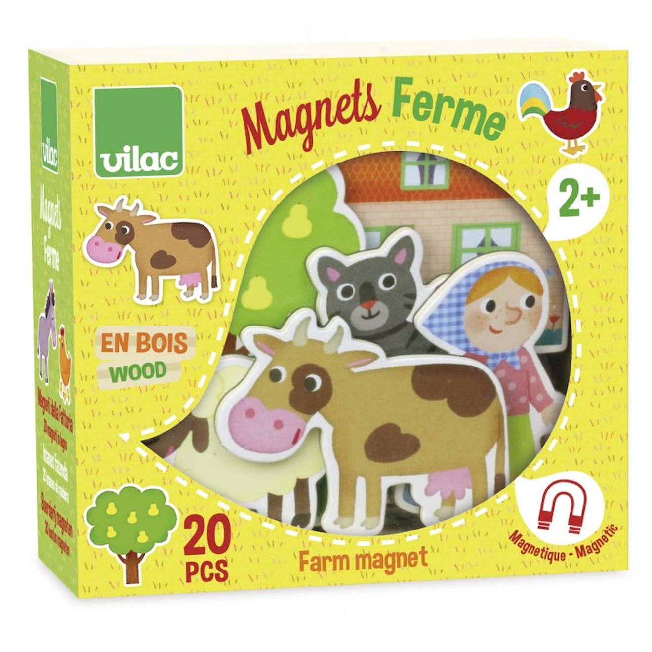 Magnets ferme jaune