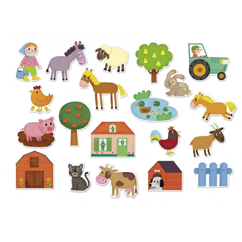 Magnets ferme jaune