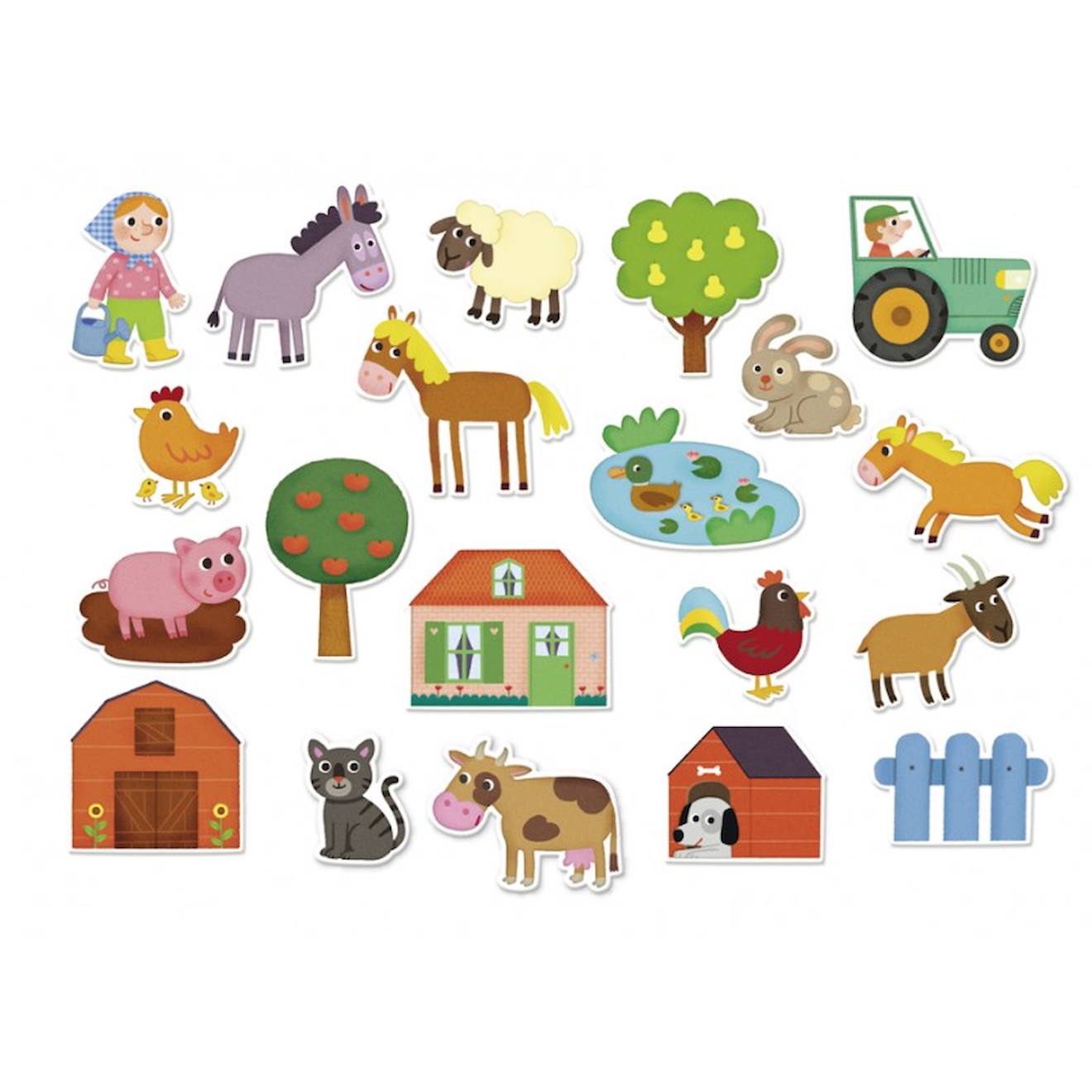 Magnets ferme jaune