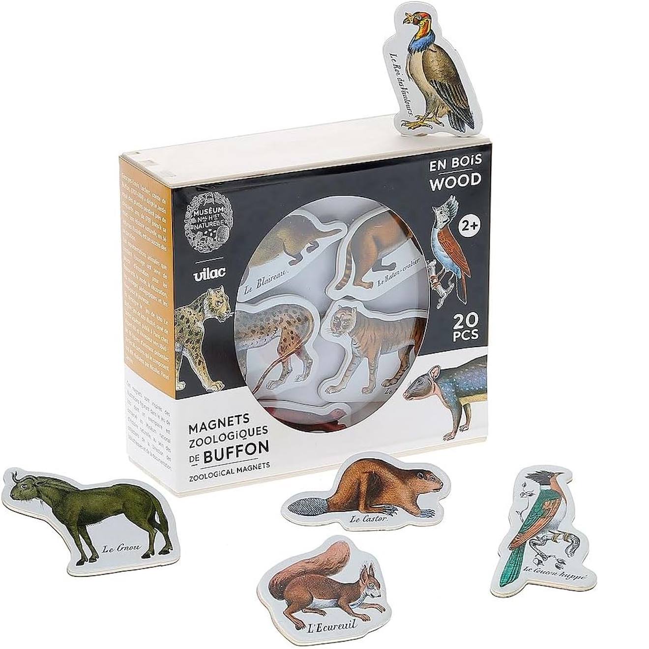 Magnets zoologiques de buffon beige