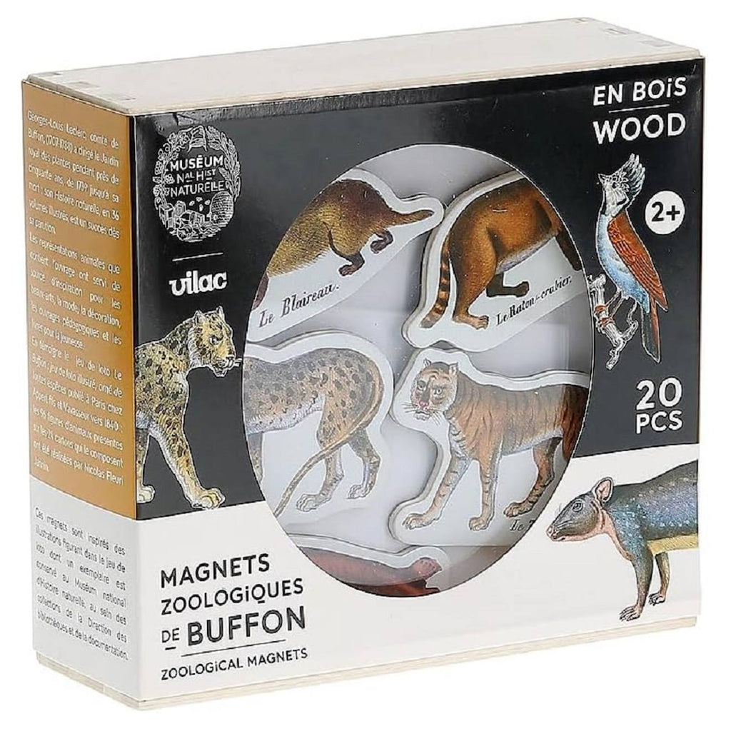 Magnets zoologiques de buffon beige