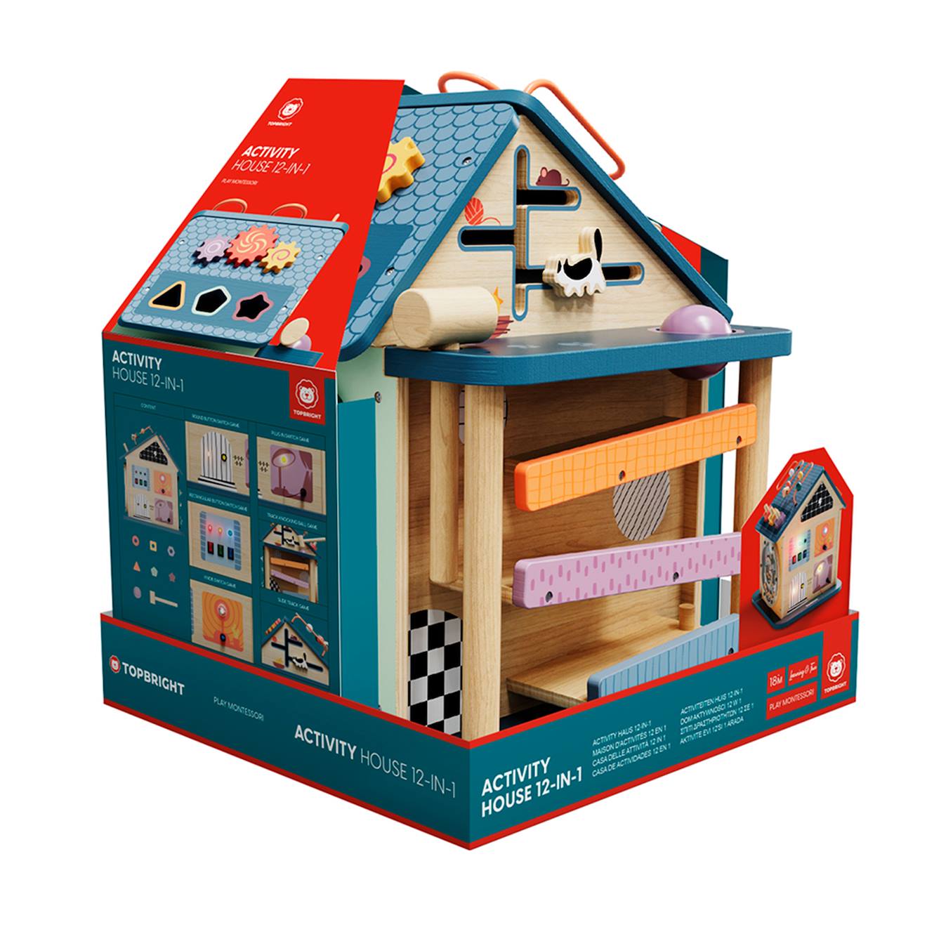 Maison d'activités 12-en-1 multicolore