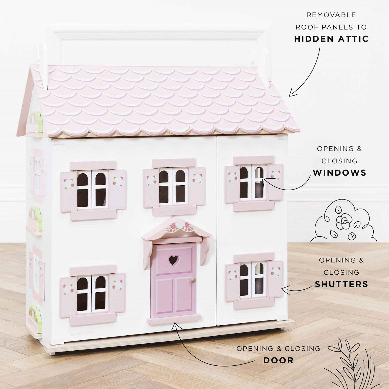 Maison de poupées de sophie rose
