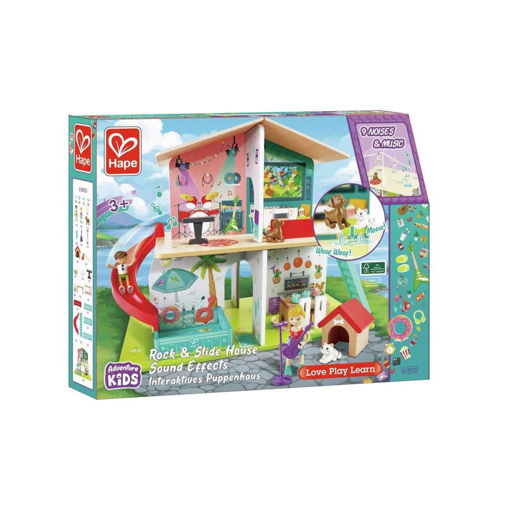 Maison de poupées interactive avec sons multicolore