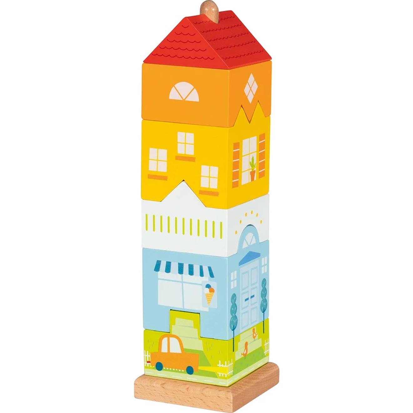 Maison de ville à empiler rouge