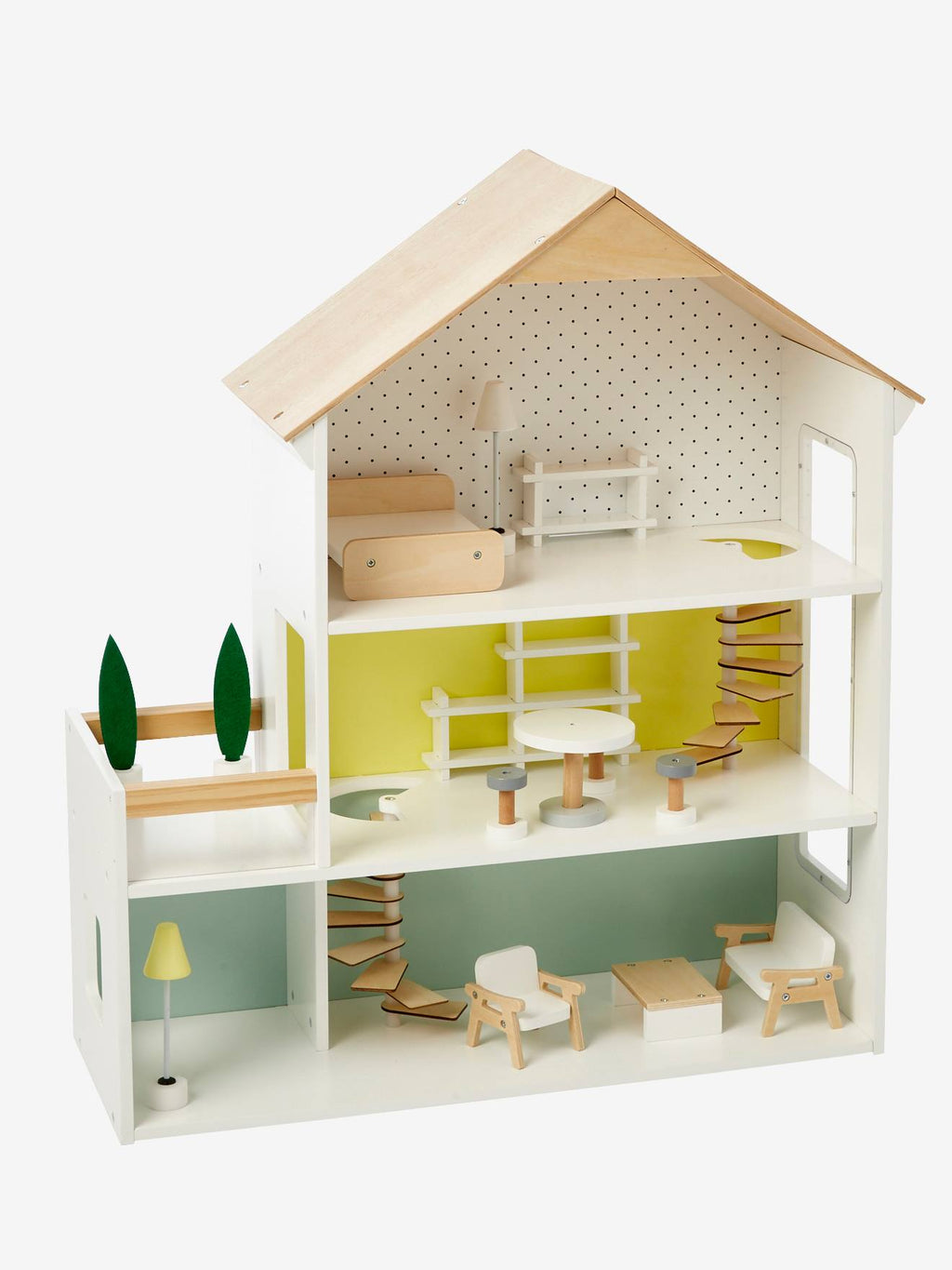 Maison des amis des petits en bois FSC blanc