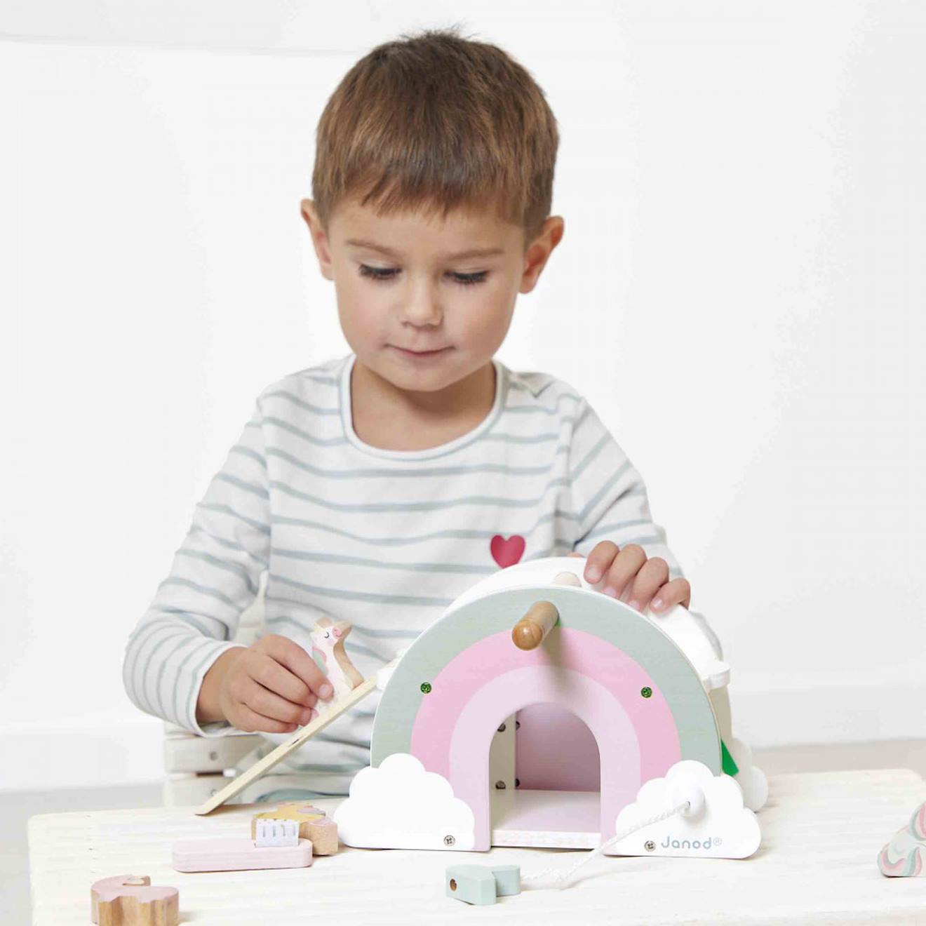 Maison des licornes en bois FSC multicolore