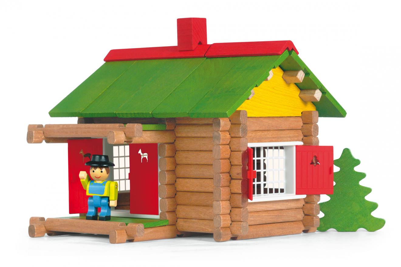 Maison forestière 100 pièces marron
