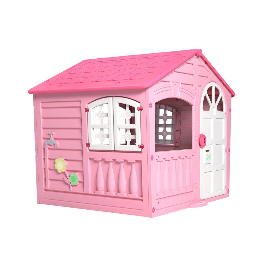 Maisonnette cabane barbe à papa plastique rose
