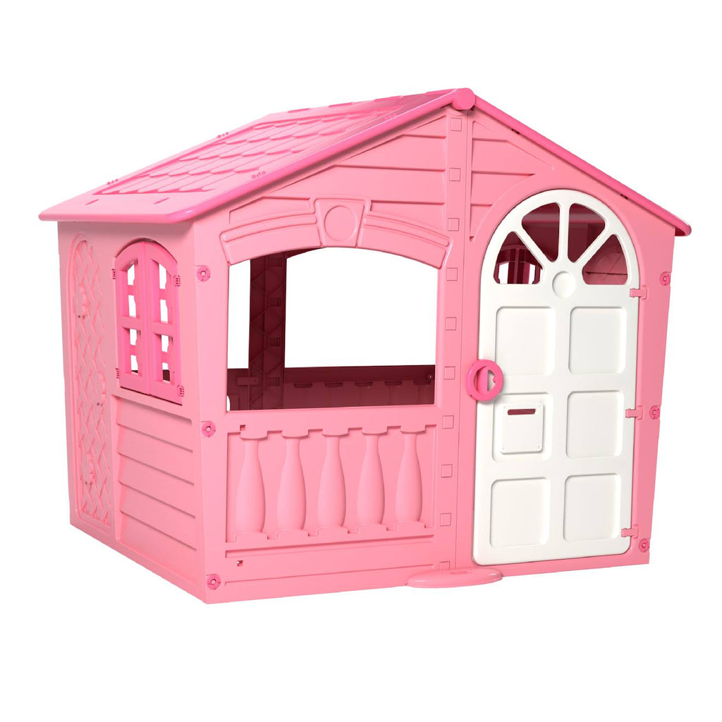 Maisonnette cabane barbe à papa plastique rose