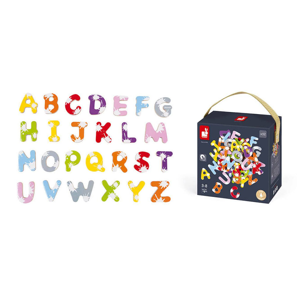 Mallette 52 lettres magnétiques splash rouge