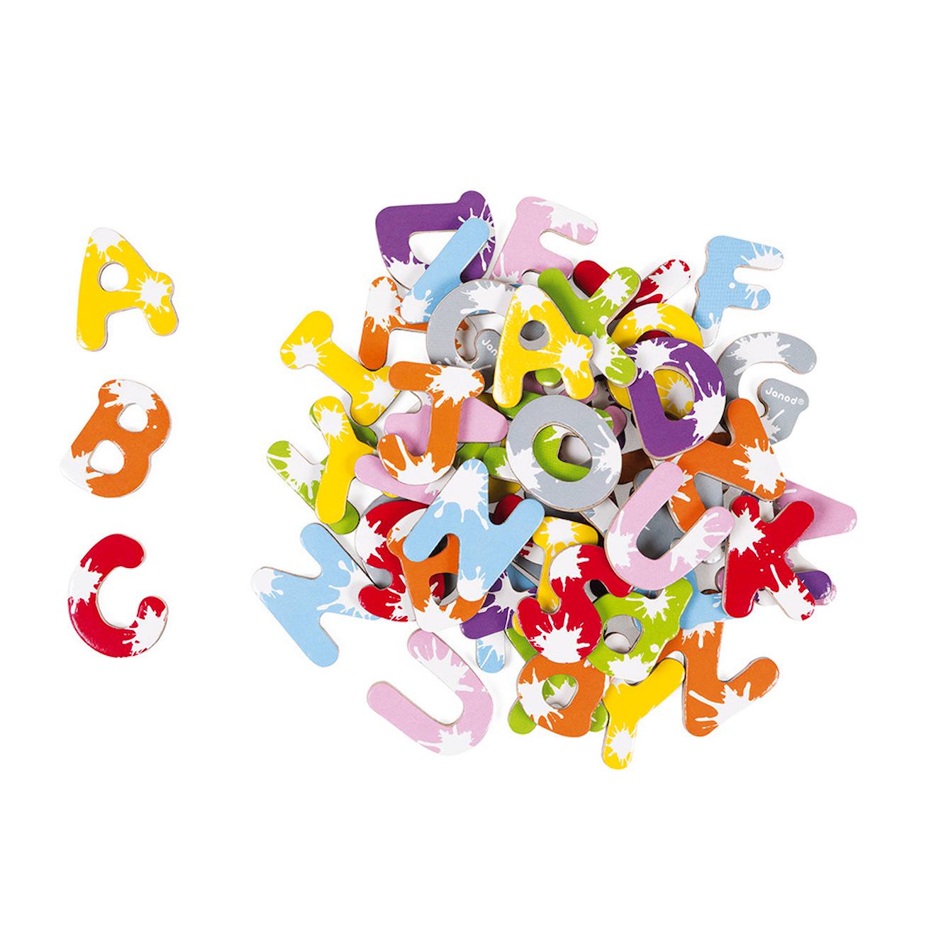 Mallette 52 lettres magnétiques splash rouge