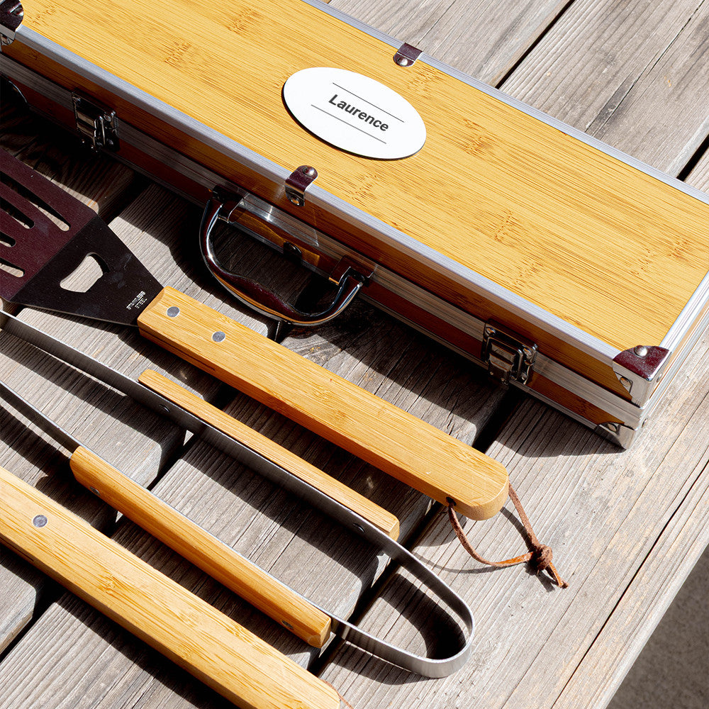 Mallette Accessoires de Barbecue Prénom à Personnaliser - Accessoires Barbecue