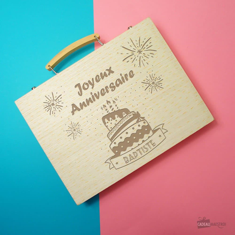 Mallette de Coloriage Anniversaire à Personnaliser - Papeterie Originale CadoMaestro
