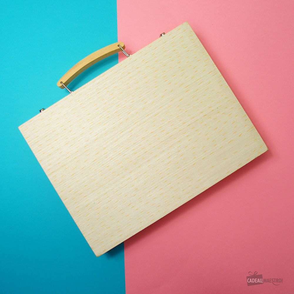 Mallette Coloriage en Bois - Papeterie Originale CadoMaestro