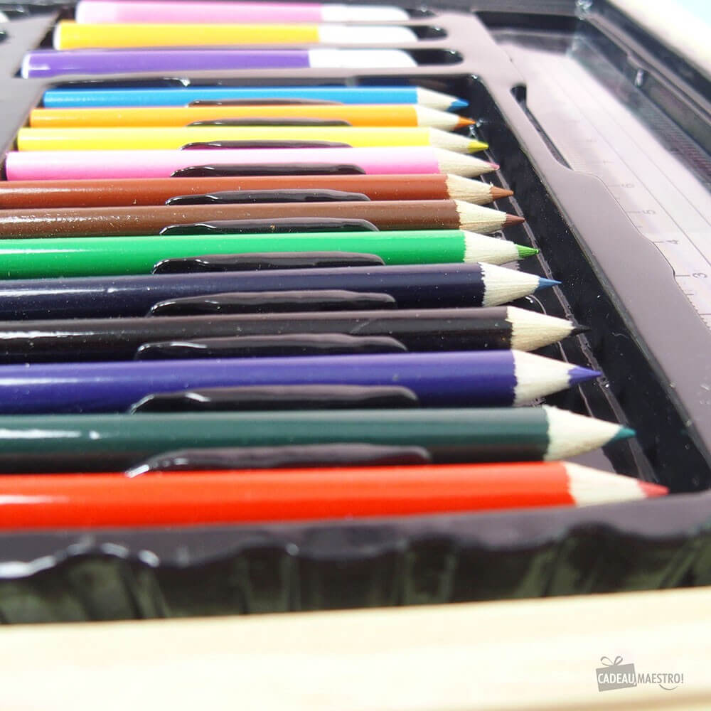 Mallette Coloriage en Bois - Papeterie Originale CadoMaestro