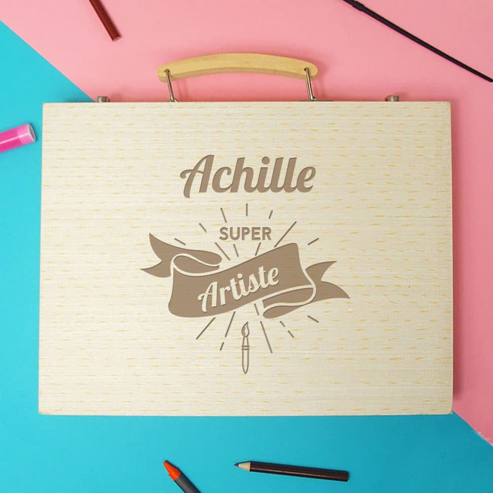 Mallette de Coloriage Super Artiste à Personnaliser - Papeterie Originale