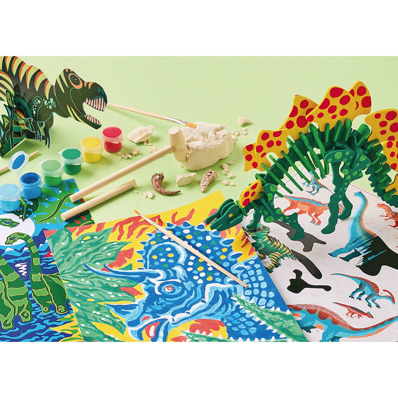 Mallette d'explorateur dinossaures multicolore