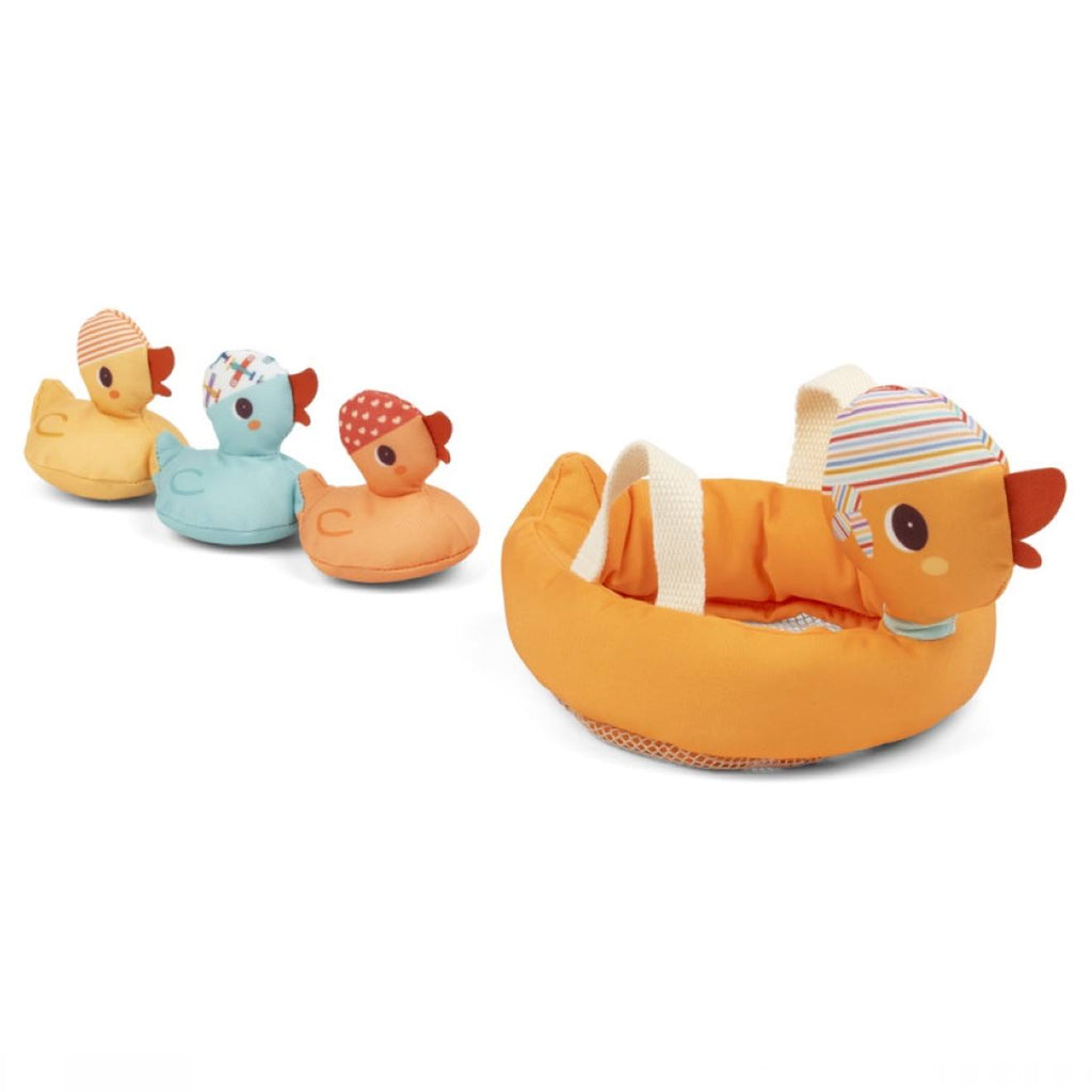 Maman canard et ses canetons aimantés jaune