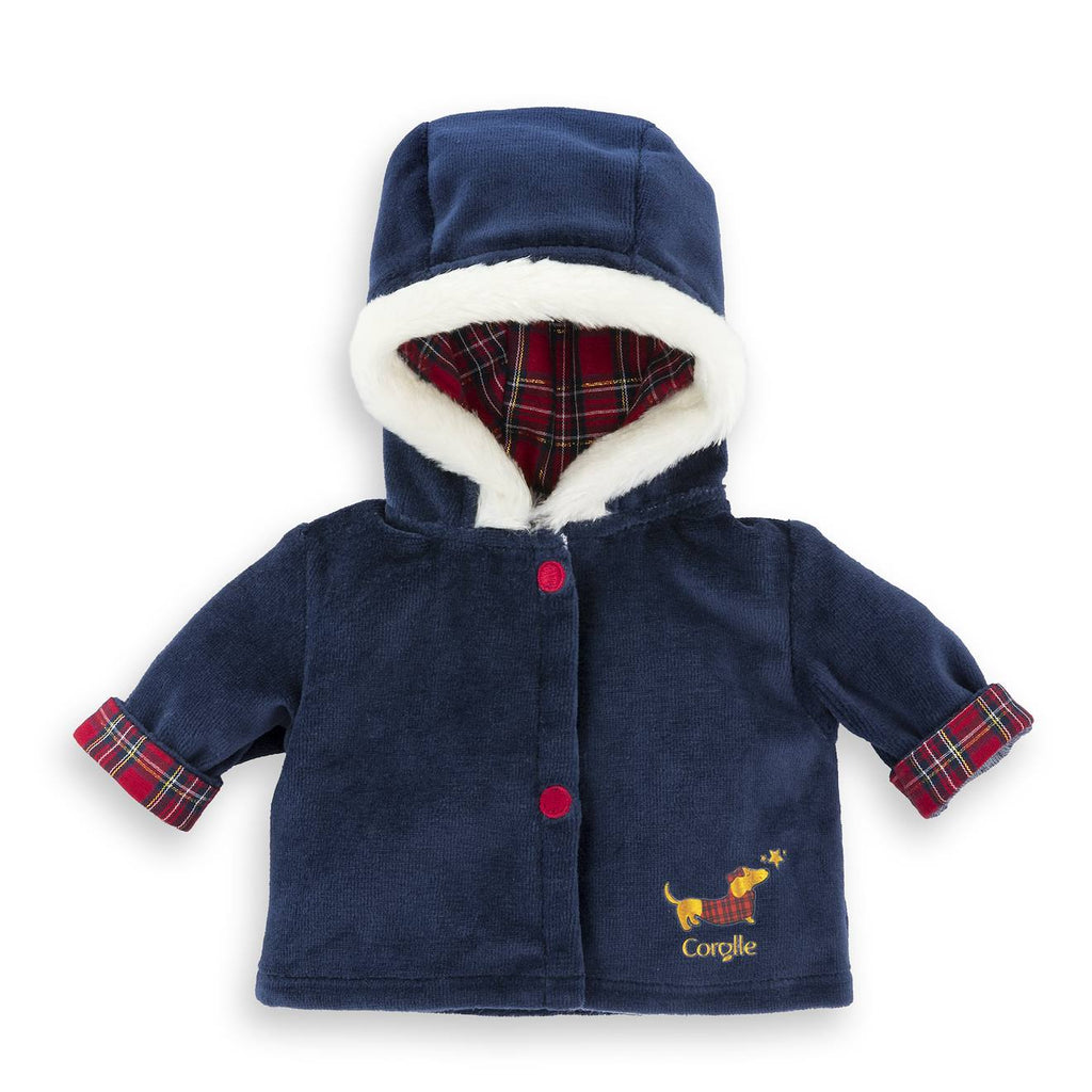 Manteau Corolle en fêtes pour poupon 30 cm bleu