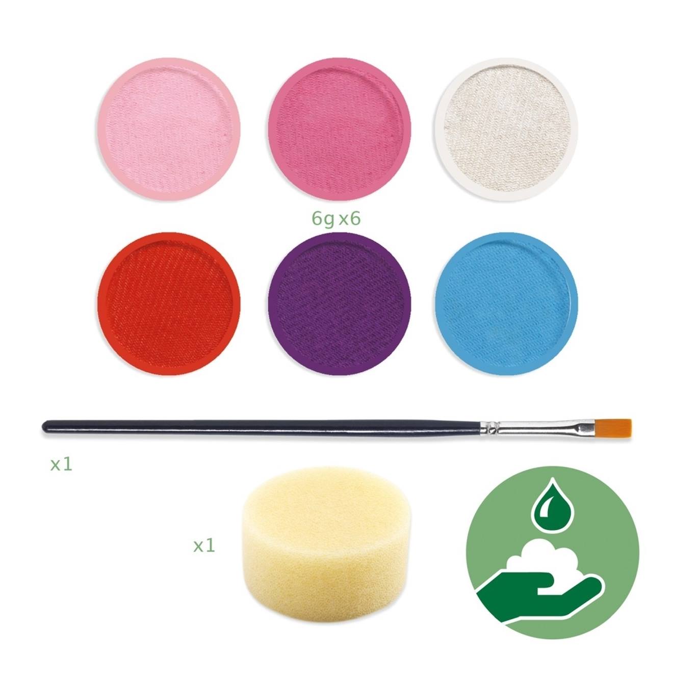 Maquillage palette 6 couleurs sweet multicolore