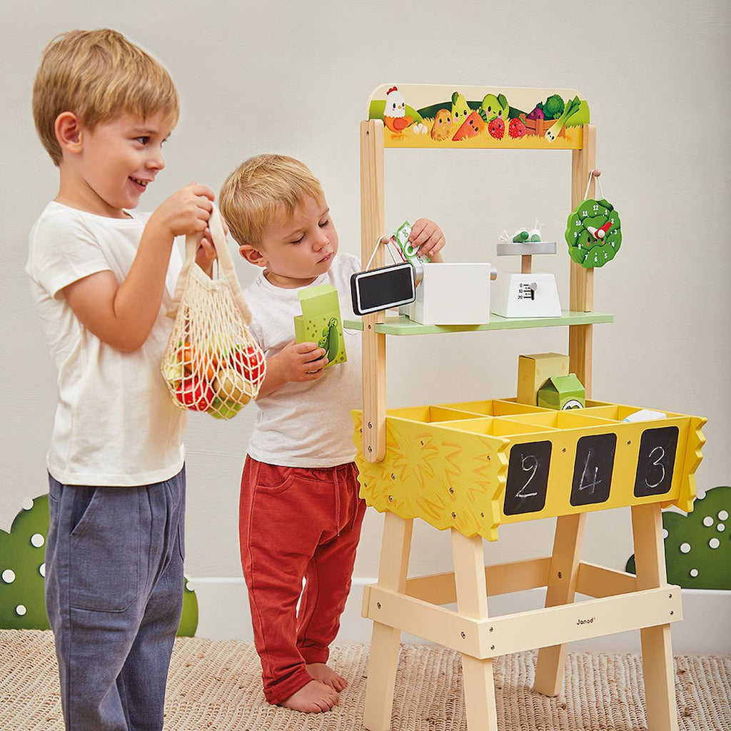 Marchande ferme farm market en bois FSC jaune