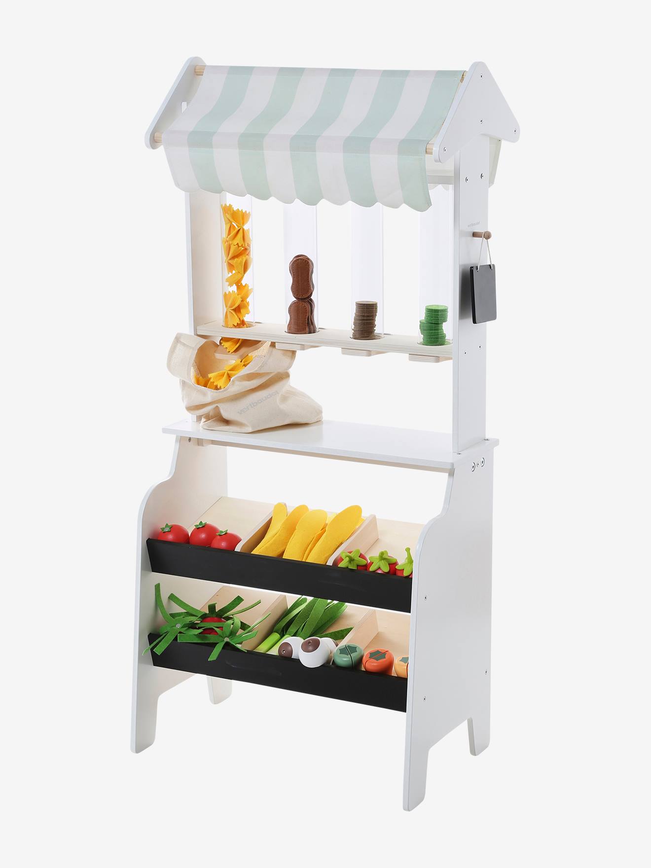 Marchande fruits et légumes en bois FSC beige