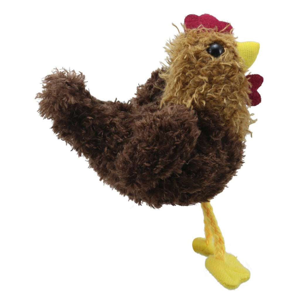 Marionnette à doigts - poule brown