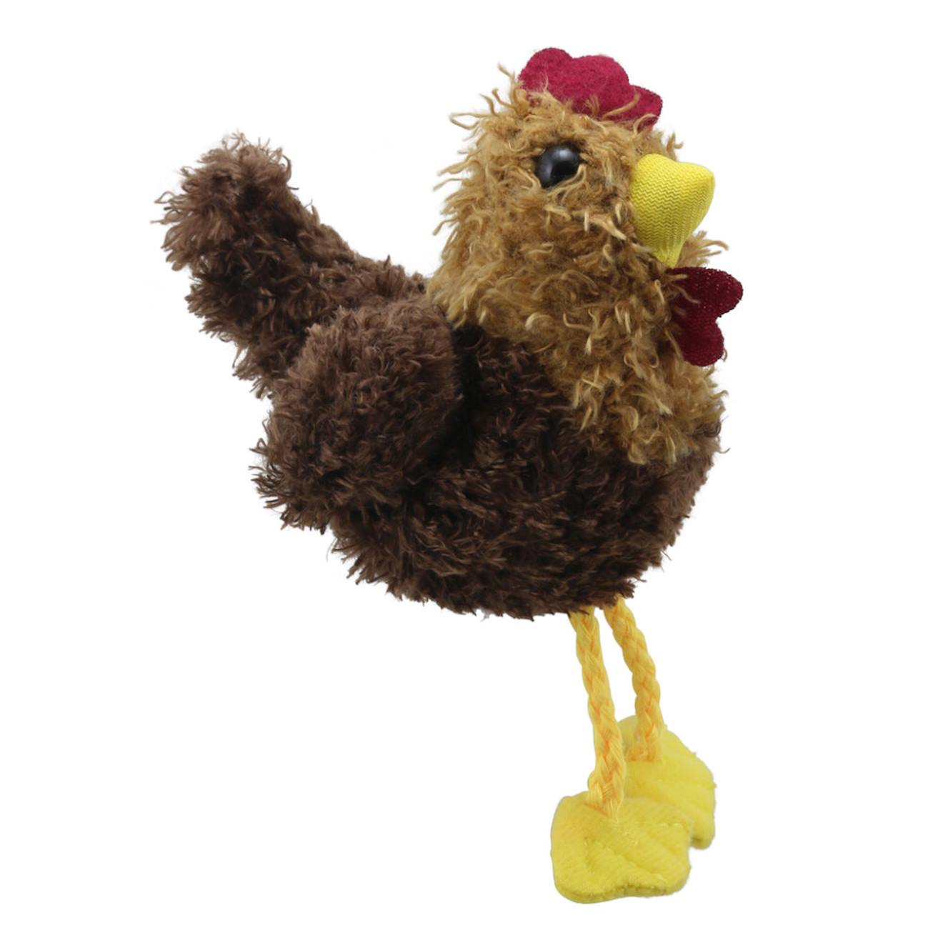 Marionnette à doigts - poule brown