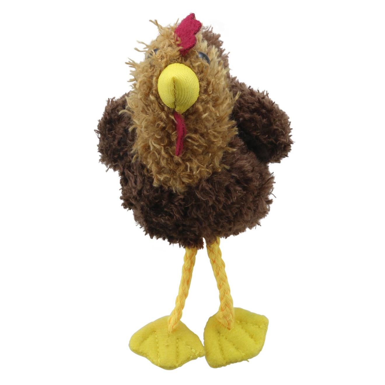 Marionnette à doigts - poule brown
