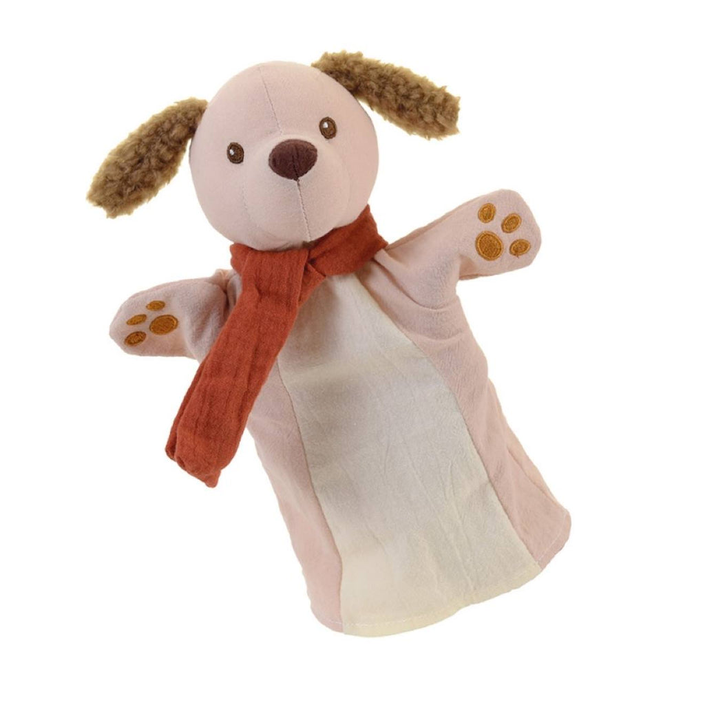 Marionnette chien beige