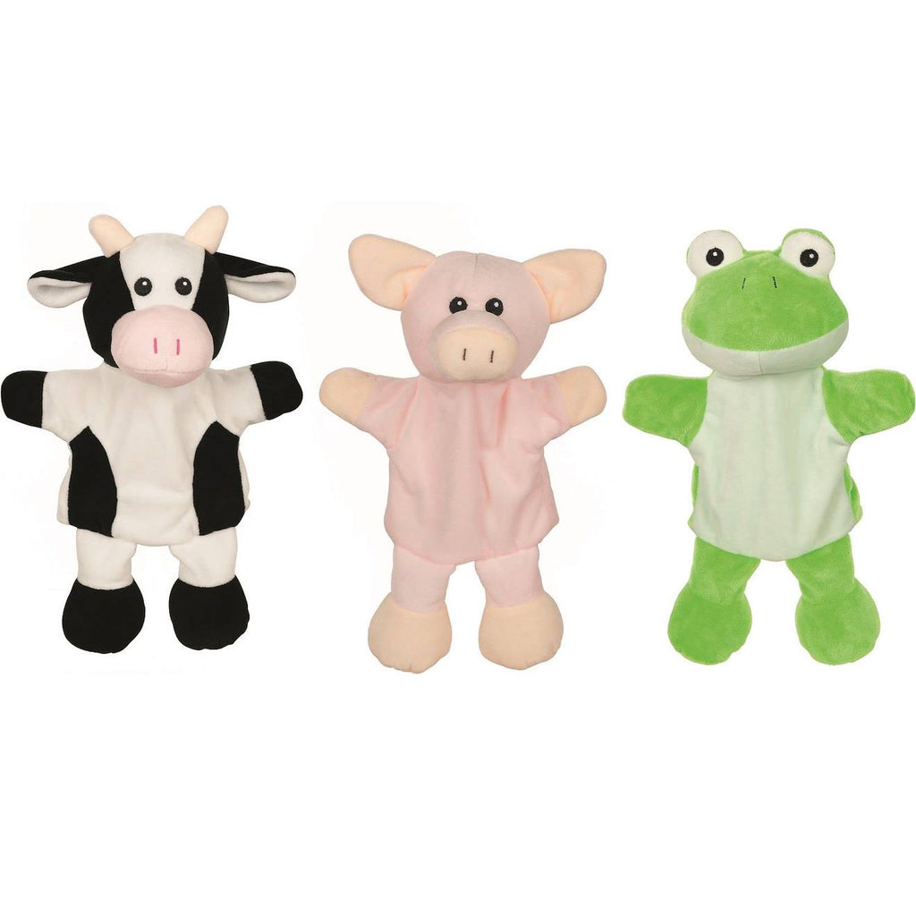 Marionnettes vache cochon grenouille blanc