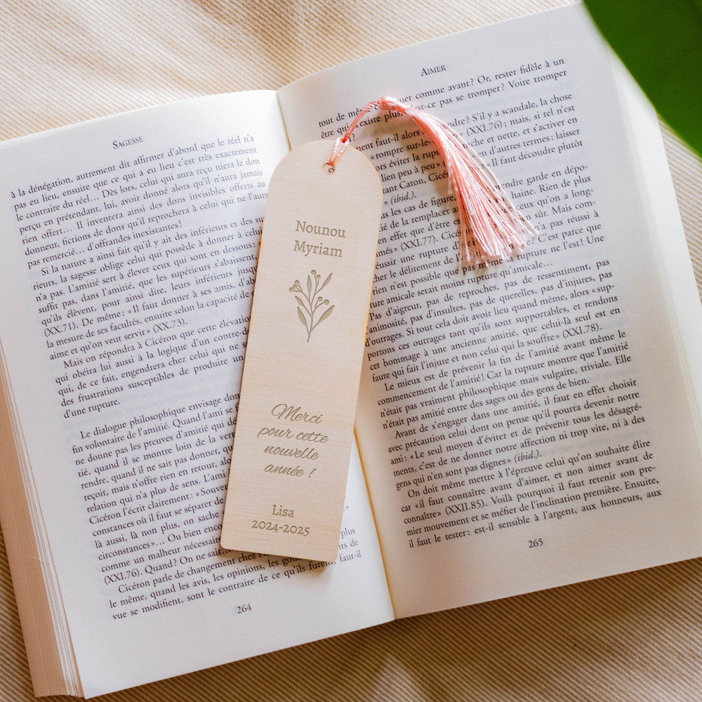 Marque-Pages en Bois Nounou à Personnaliser - Marque-Pages Personnalisé