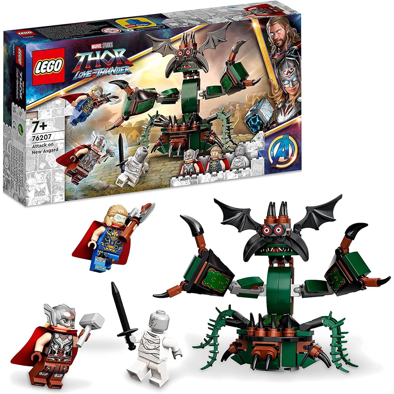 Marvel attaque sur le nouvel asgard 76207 multicolore