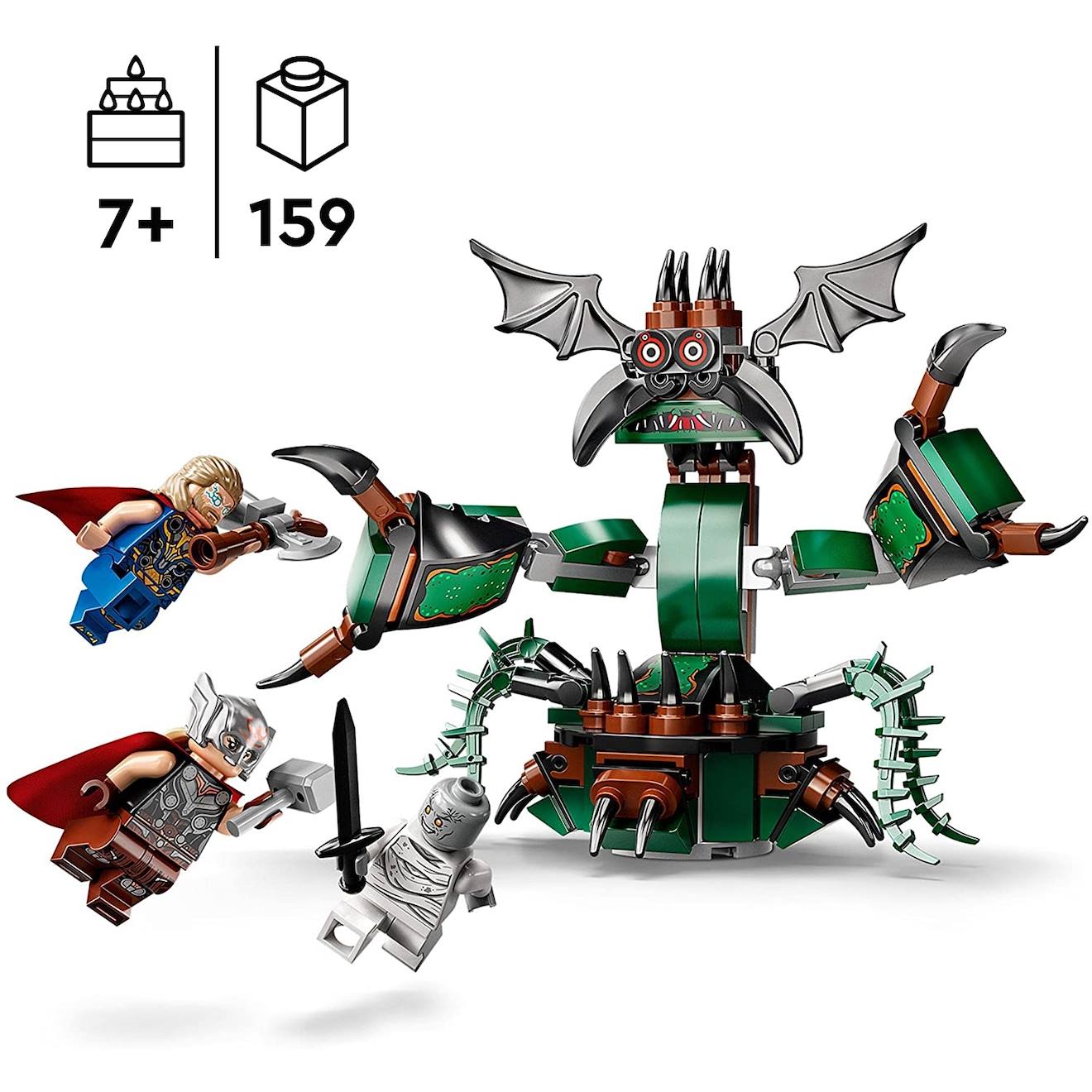 Marvel attaque sur le nouvel asgard 76207 multicolore