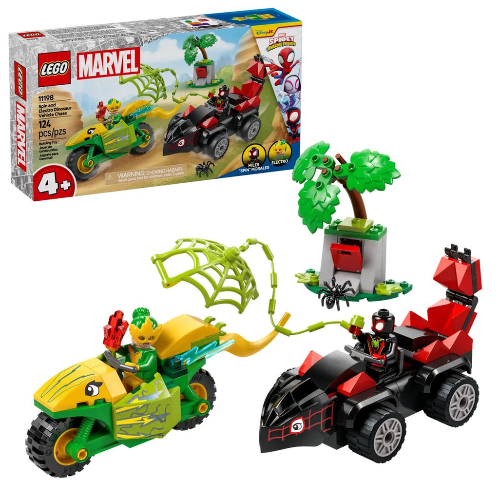 Marvel course-poursuite entre spin et electro en dino-véhicules 11198 multicolore