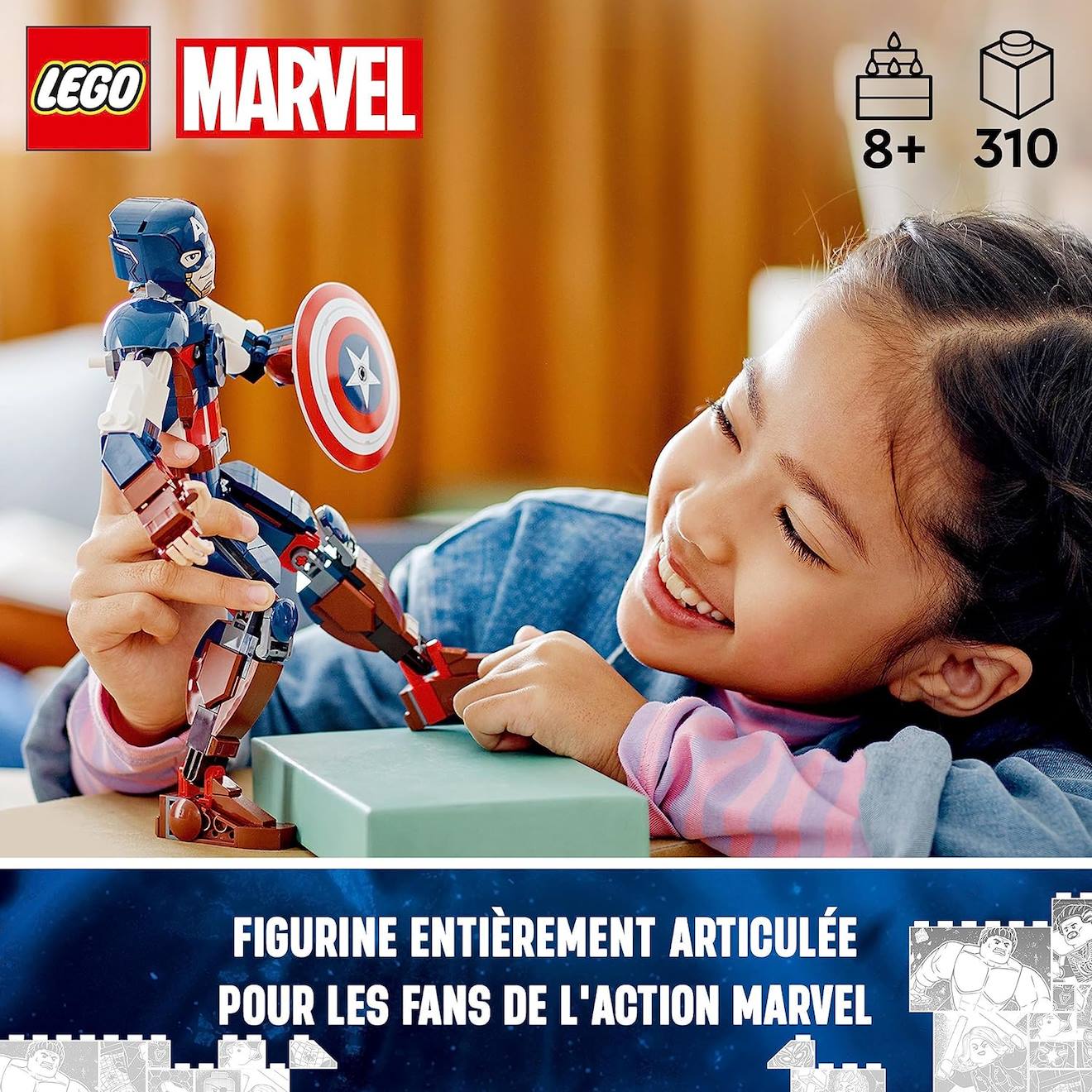 Marvel figurine de Captain America 76258 multicolore