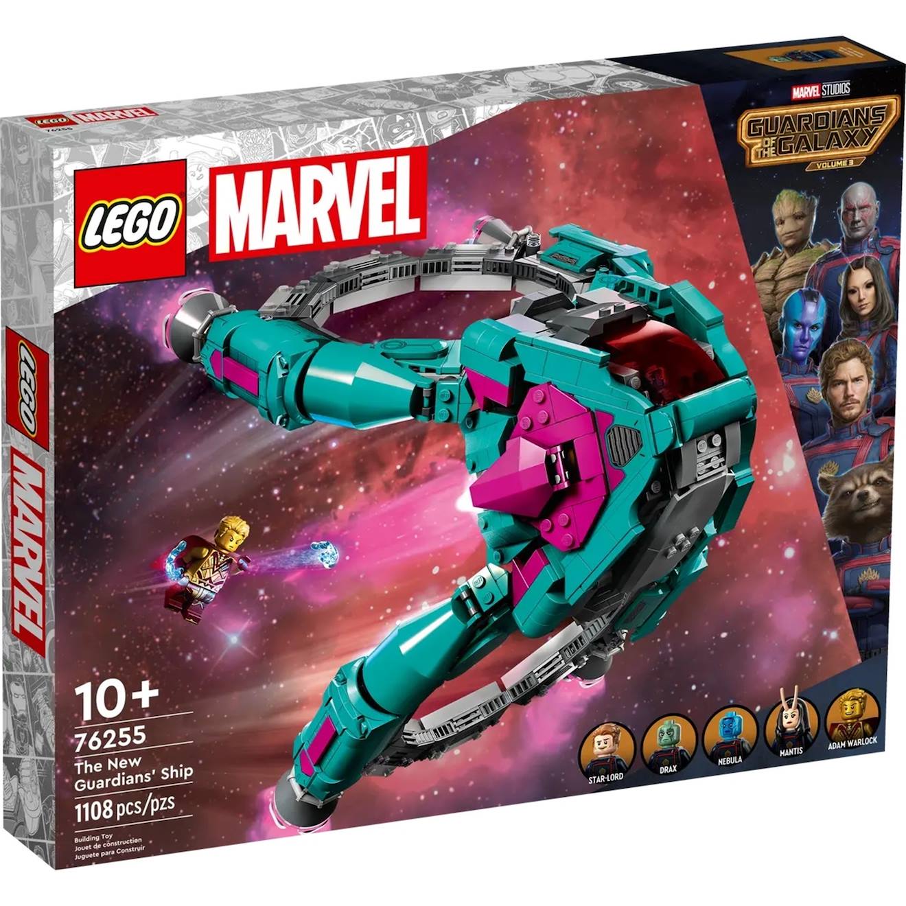 Marvel le nouveau vaisseau des gardiens 76255 multicolore