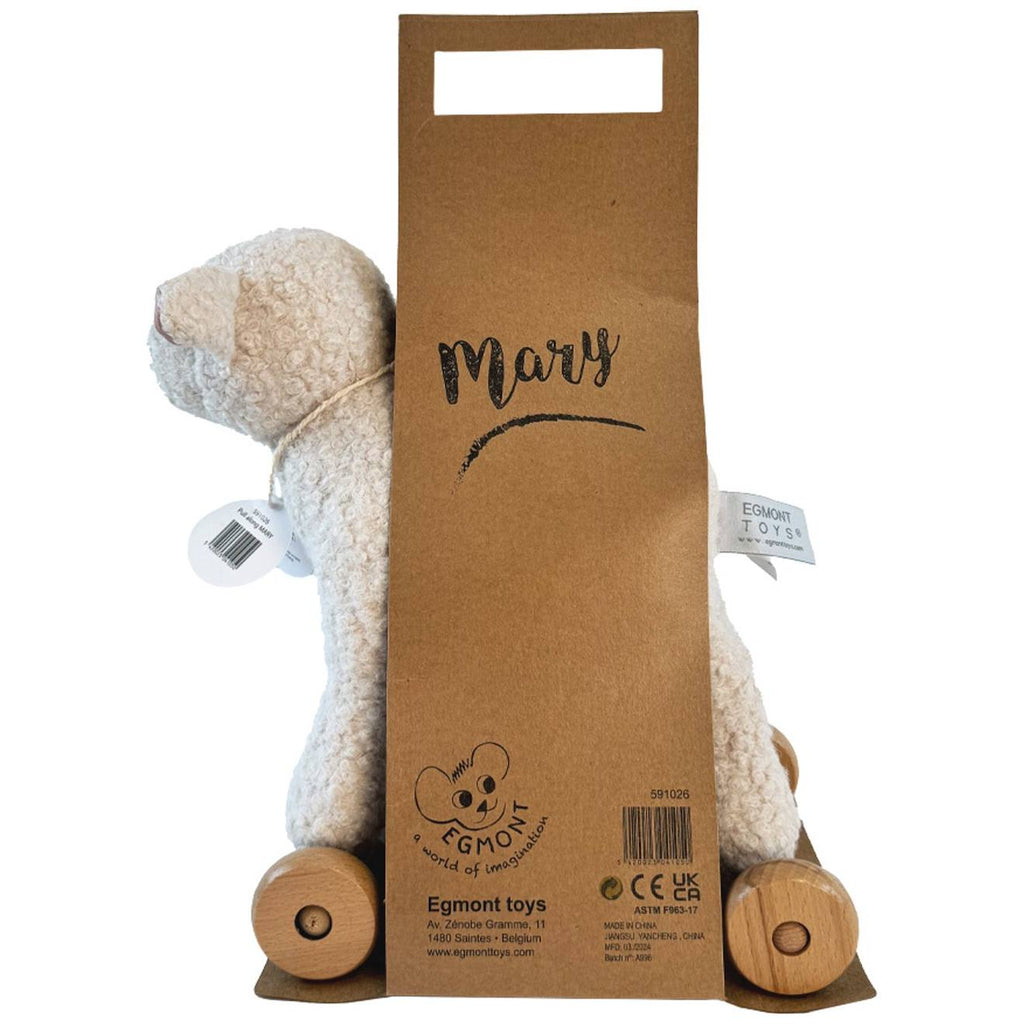 Mary l'agneau à tirer beige