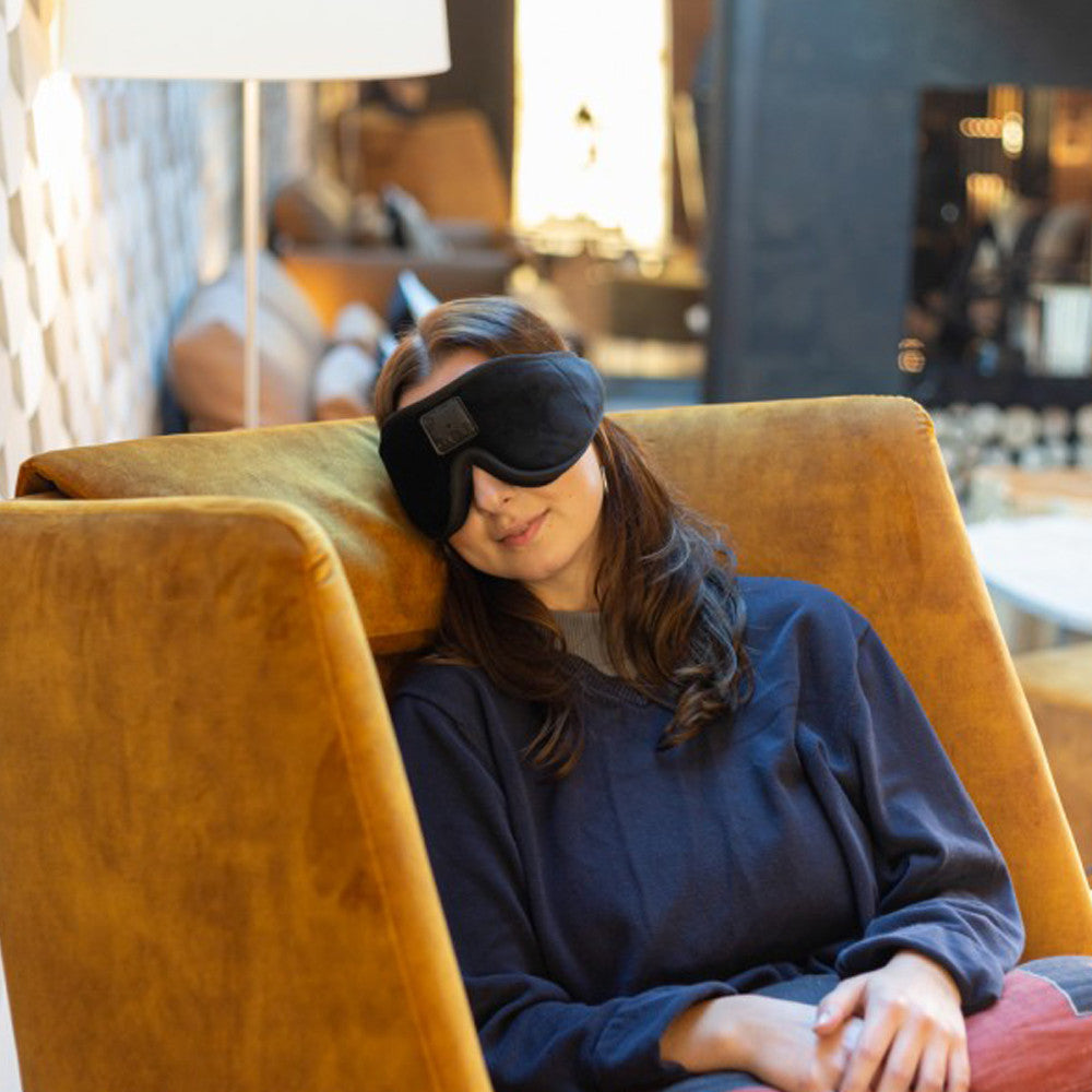 Masque de Sommeil Bluetooth avec Bruits Blancs - Anti-Stress