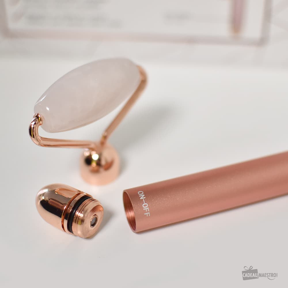 Masseur Visage Electrique Quartz Rose - Accessoires de Massage