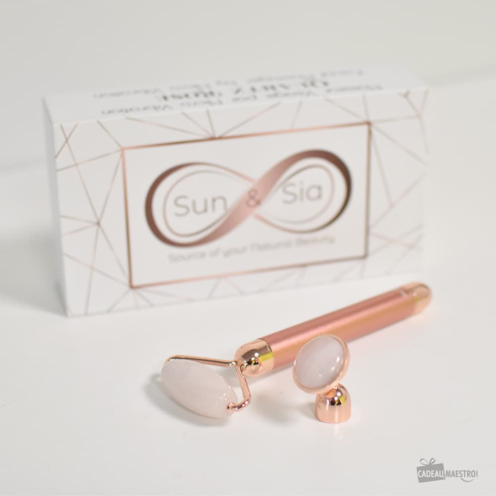 Masseur Visage Electrique Quartz Rose - Accessoires de Massage