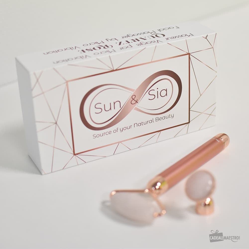 Masseur Visage Electrique Quartz Rose - Accessoires de Massage