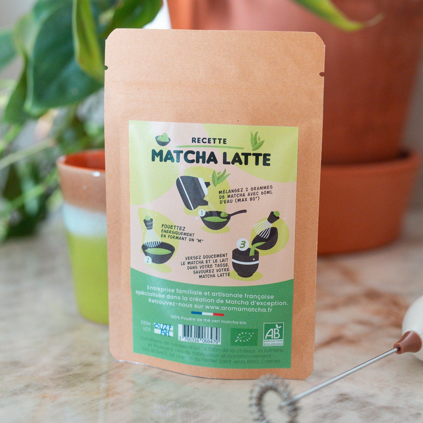 Matcha bio en poudre, boisson bien-être du matin