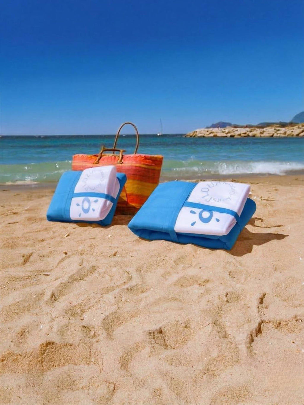 Matelas de plage flottant 2 en 1 bleu ciel