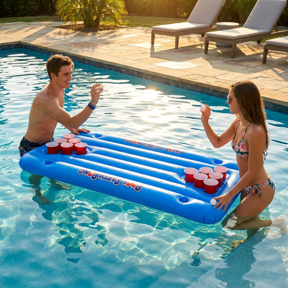 Matelas Gonflable Beer Pong - Piscine