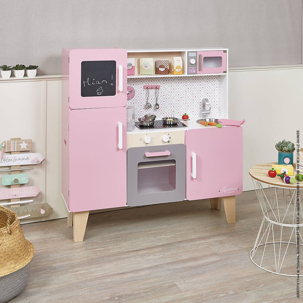 Maxi cuisine en bois macaron rose