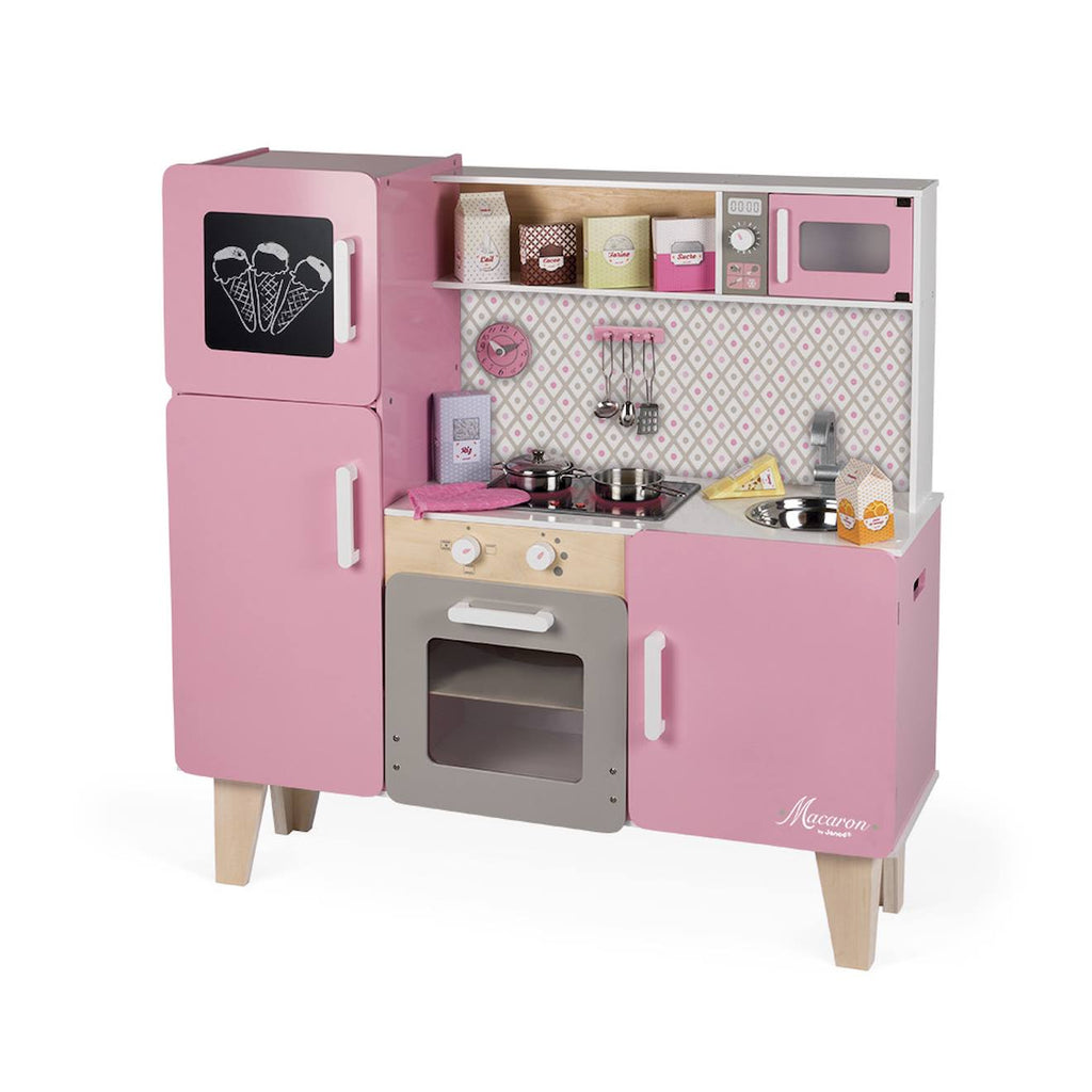 Maxi cuisine en bois macaron rose