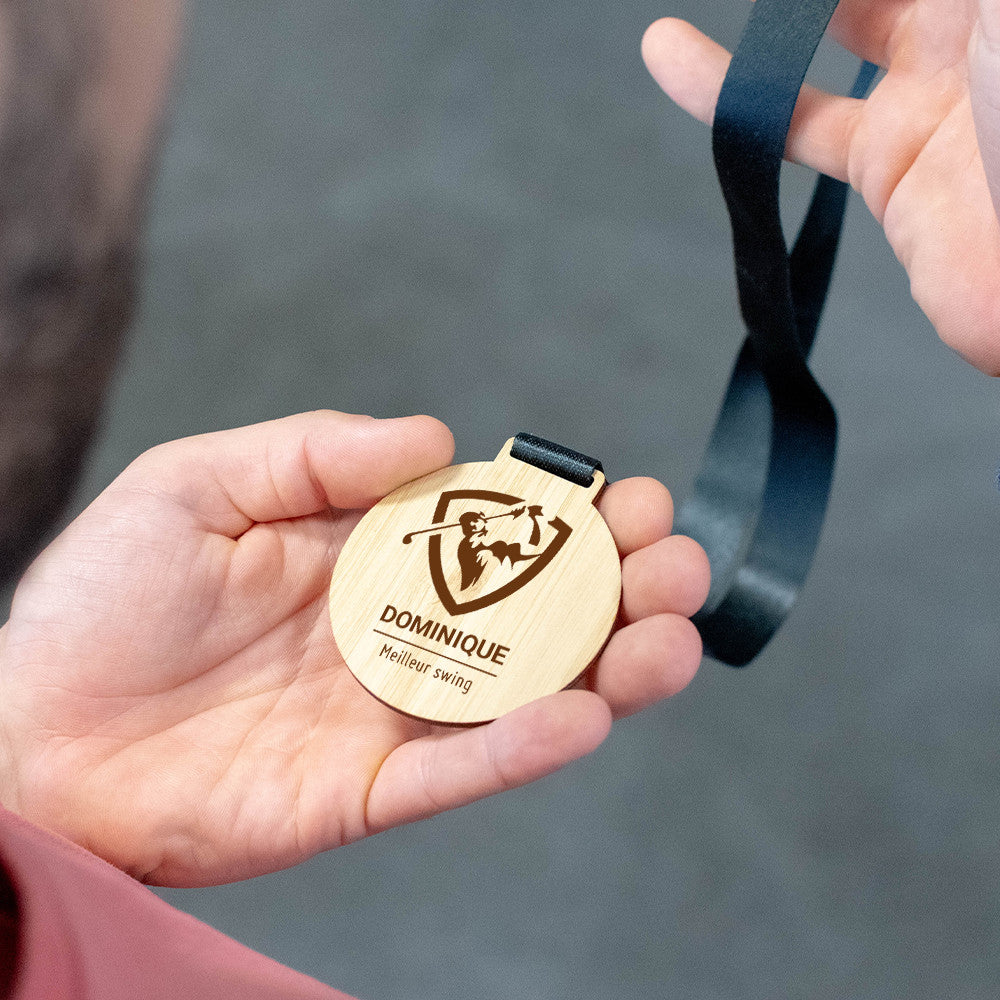 Médaille en Bois Golf à Personnaliser - Médailles Personnalisées